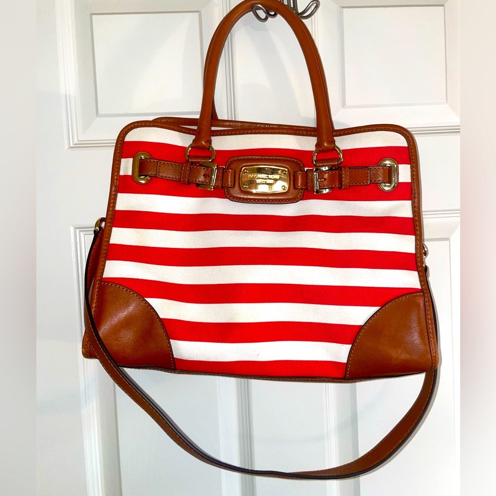 Michael Kors leather and canvas limited edition handbag